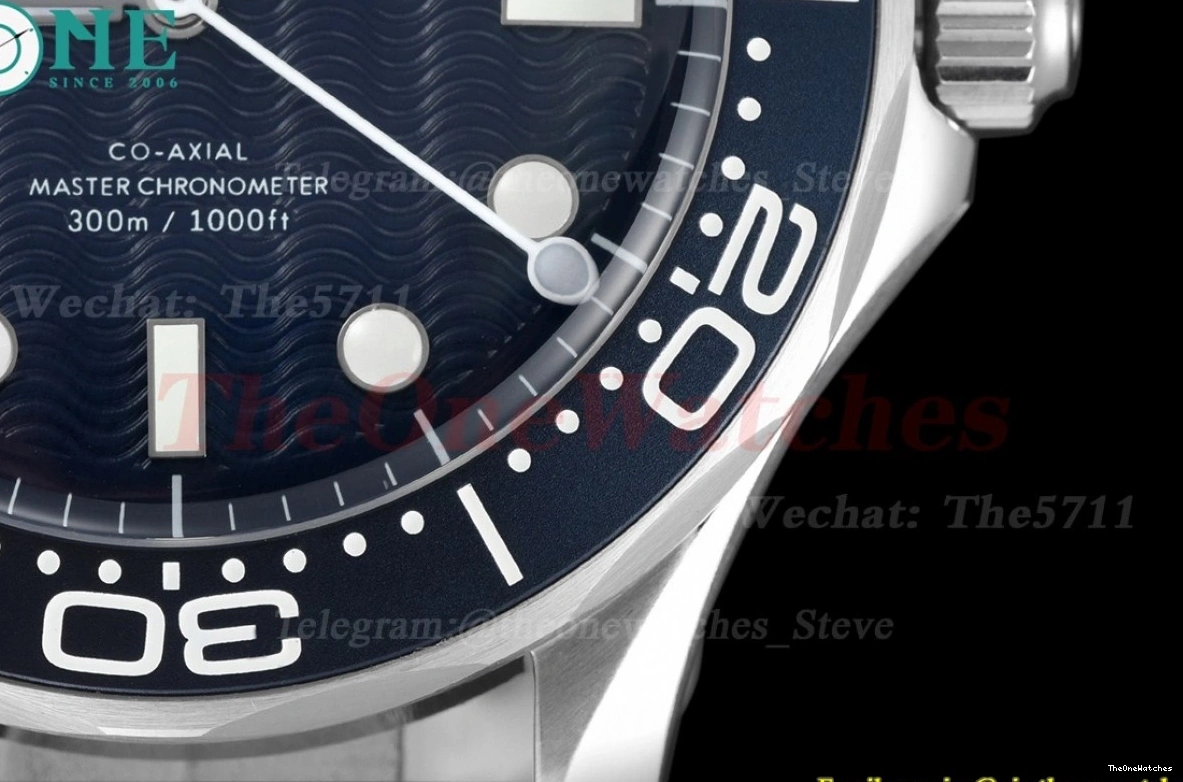Dial Seamaster Mod SS 300m Blue SS James BLSF 42mm A8806 Bond 60th 0305